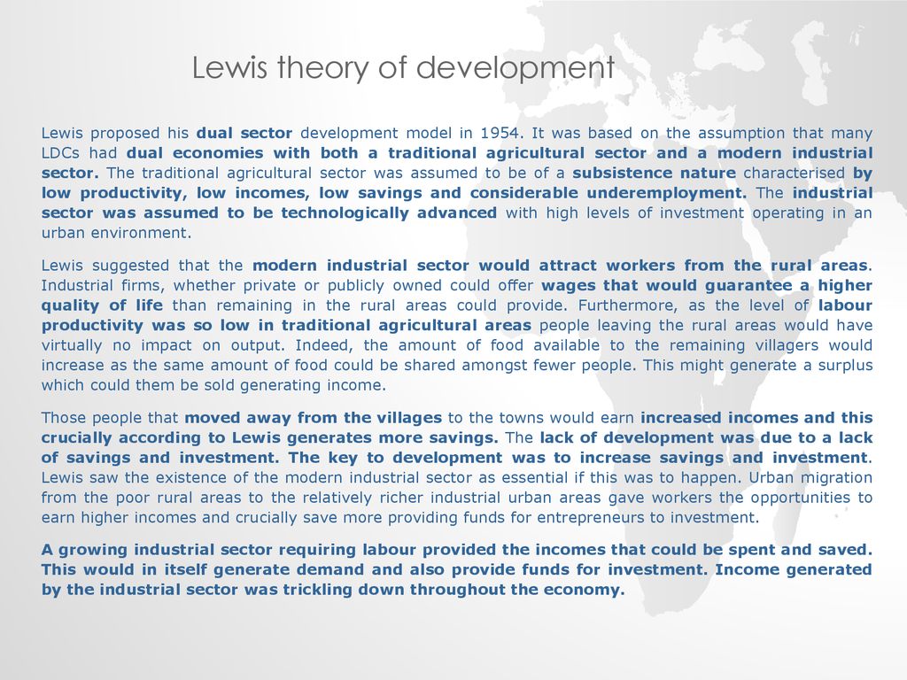 Lewis theory of development