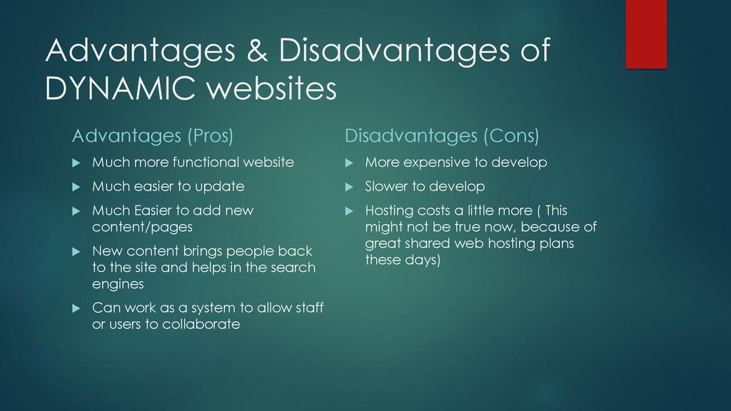 The Difference Between STATIC & DYNAMIC Websites - ppt download