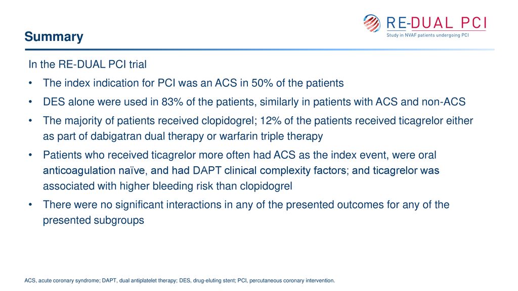 on behalf of the RE-DUAL PCI Steering Committee and Investigators - ppt  download