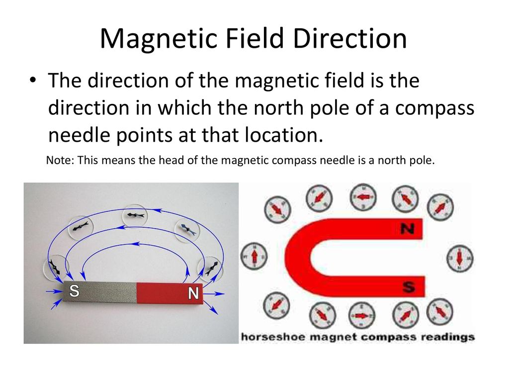 compass needle points