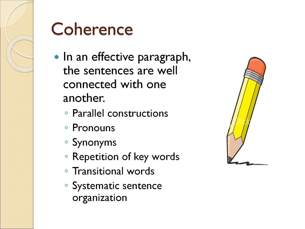 Paragraph Analysis Unity and Coherence ppt download