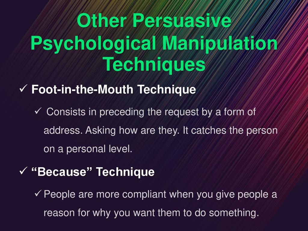 psychological manipulation techniques
