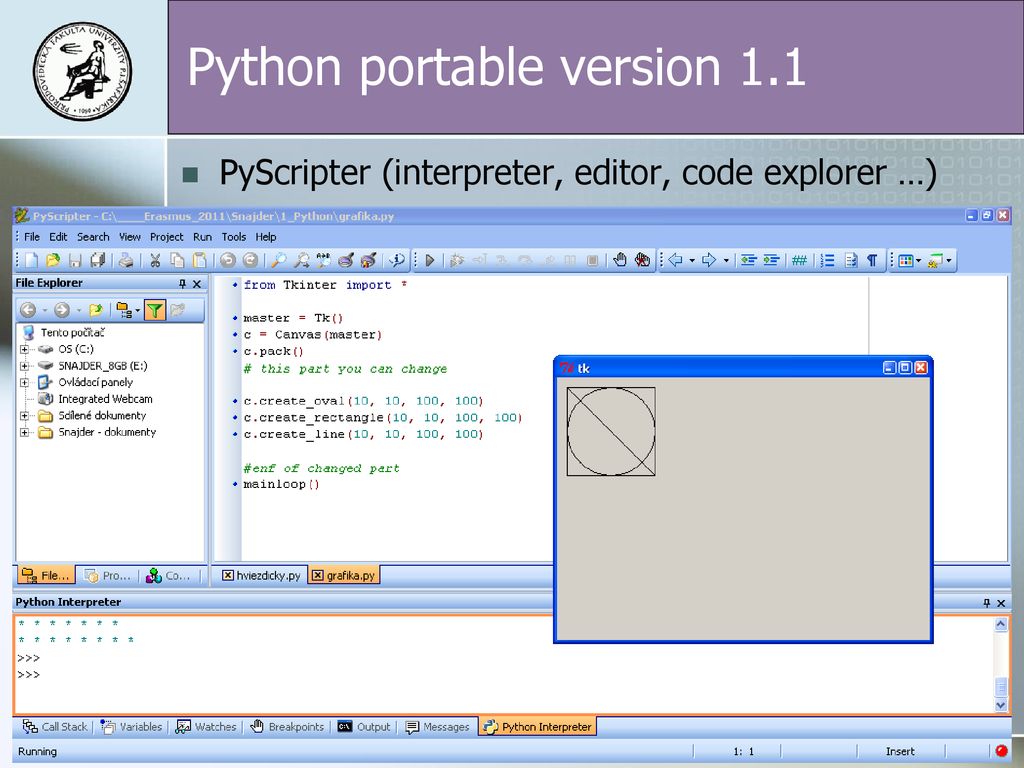 Python interpreter Python interpreter