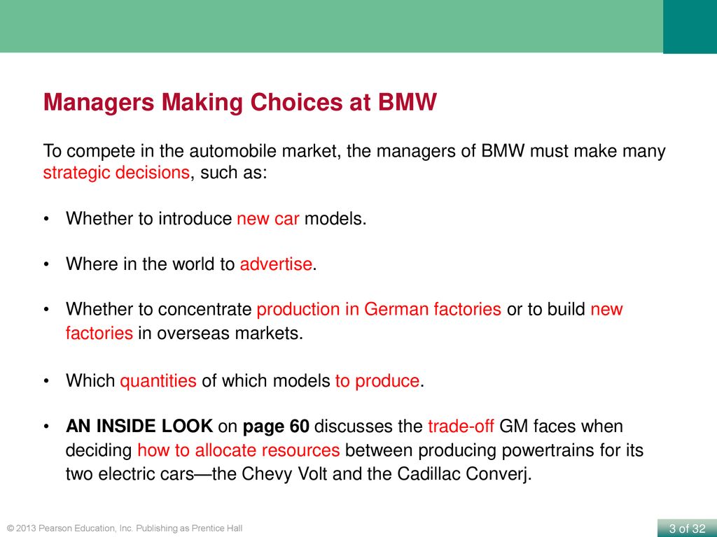 Managers Making Choices at BMW