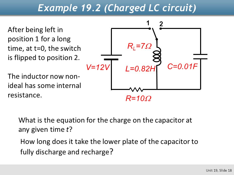 A Lc Circuits And Oscillation Frequency Ppt Video Online Download