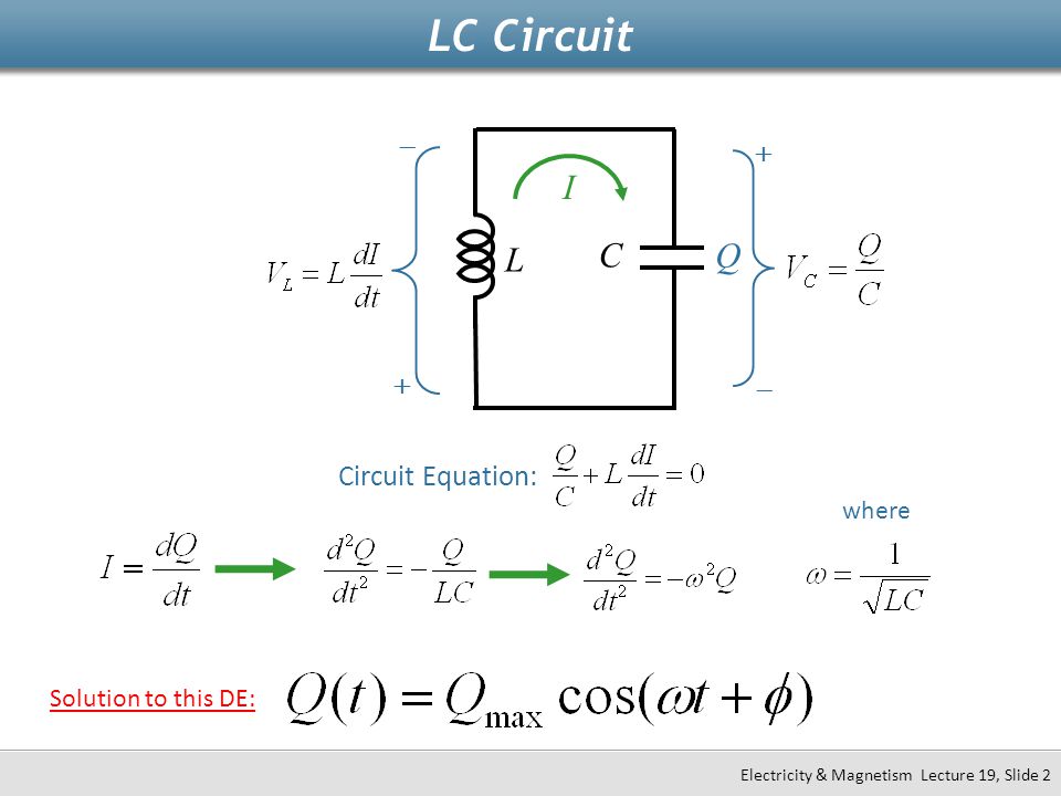 A) LC circuits and Oscillation Frequency - ppt video online download