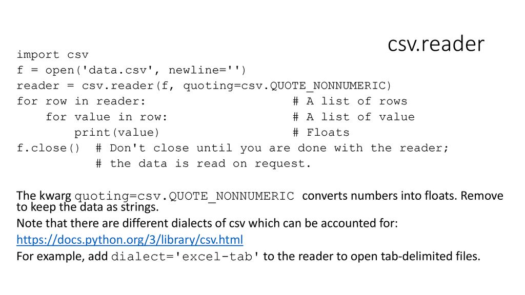 Csv classic format comma separated variables csv easily parsed