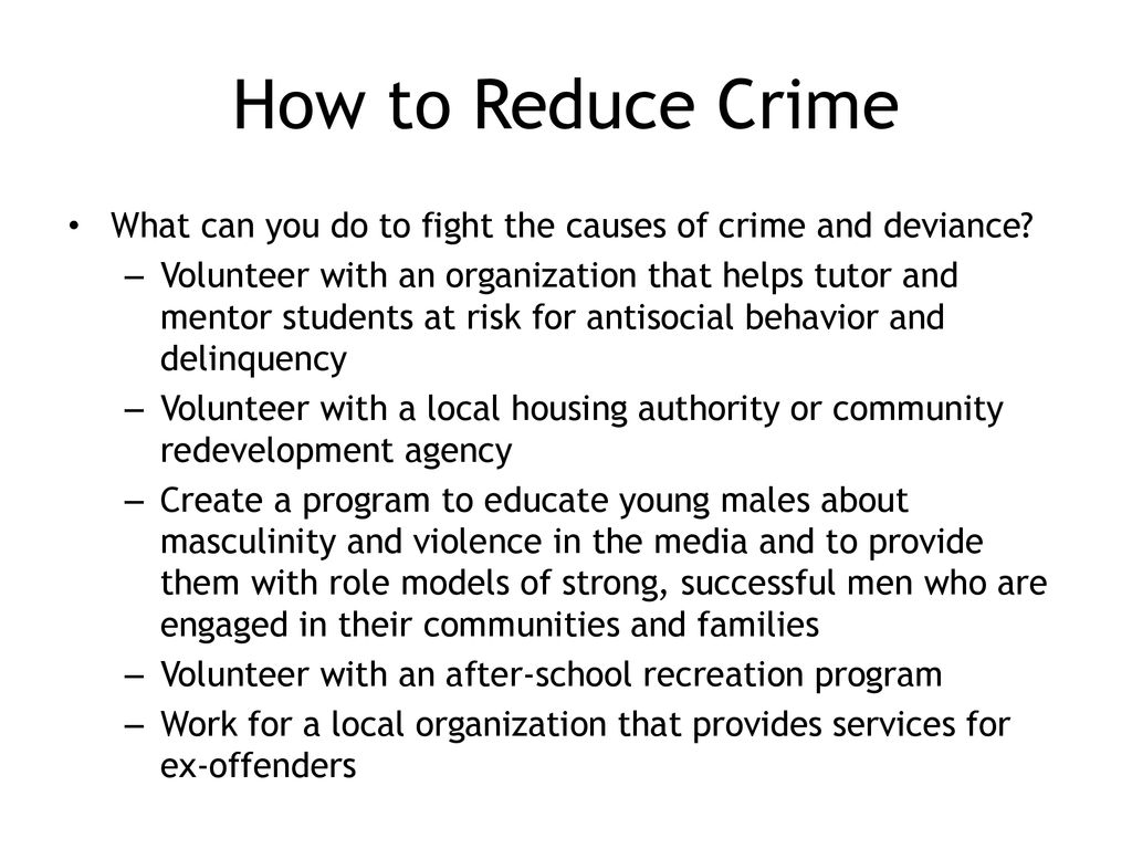 solutions to stop crime