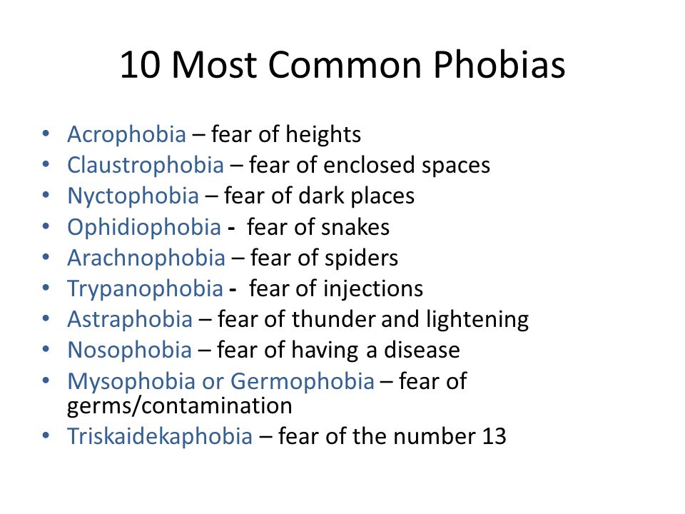 Spotlight 9 fears and phobias презентация