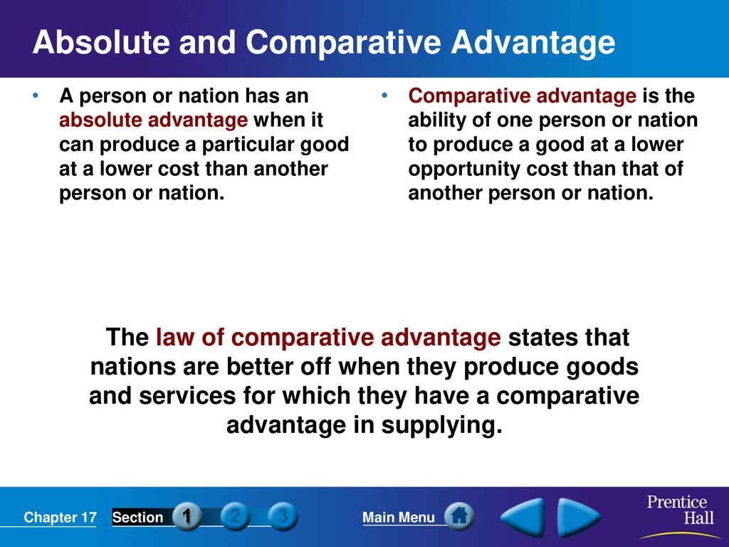 law of comparative cost