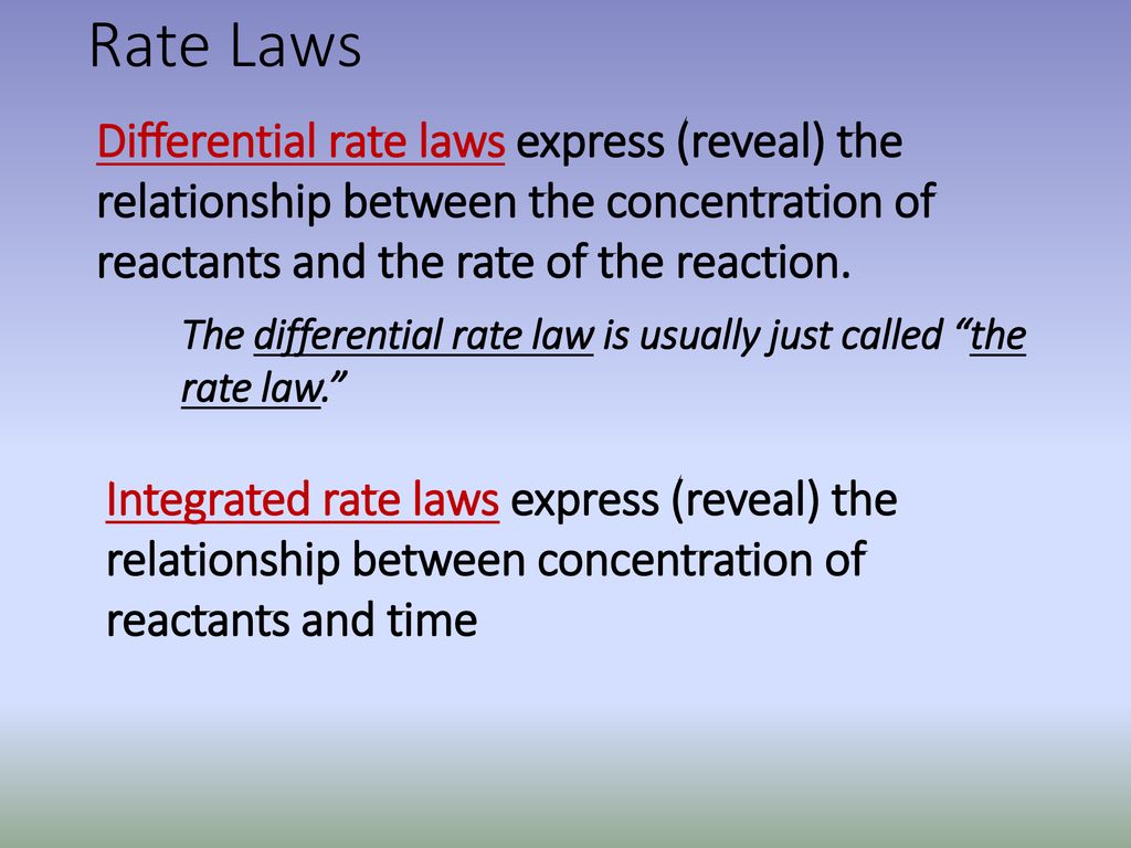 Rates and Rate Laws. - ppt download