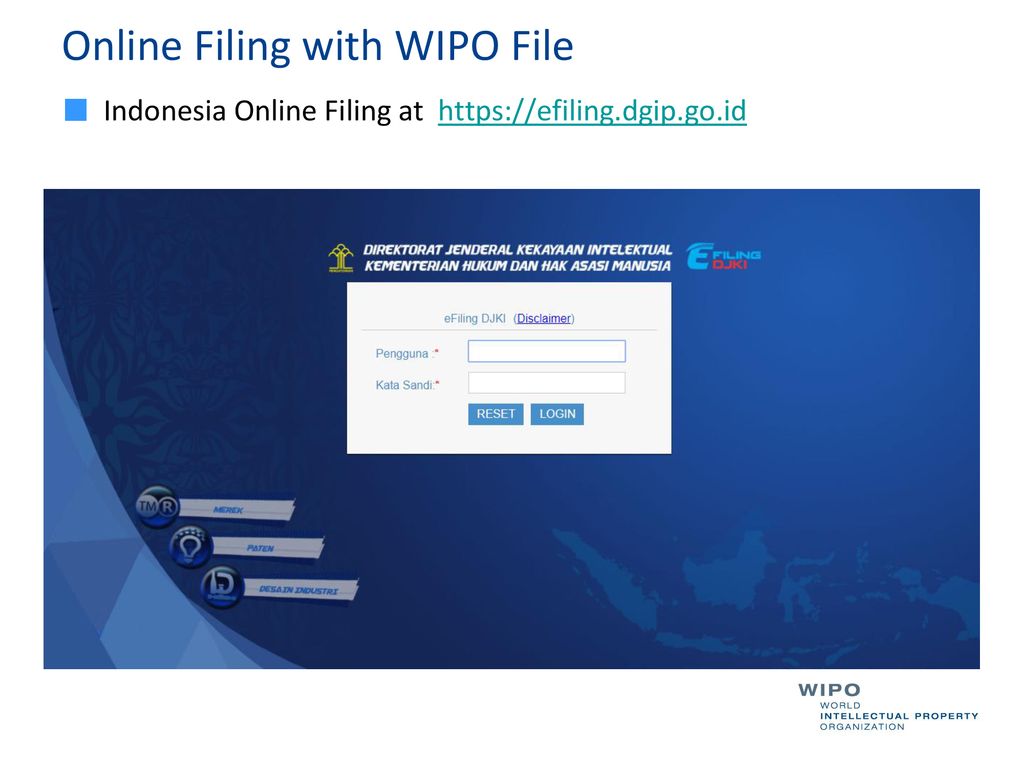Online Filing with WIPO File