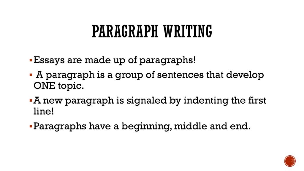 Paragraph Writing. - ppt download