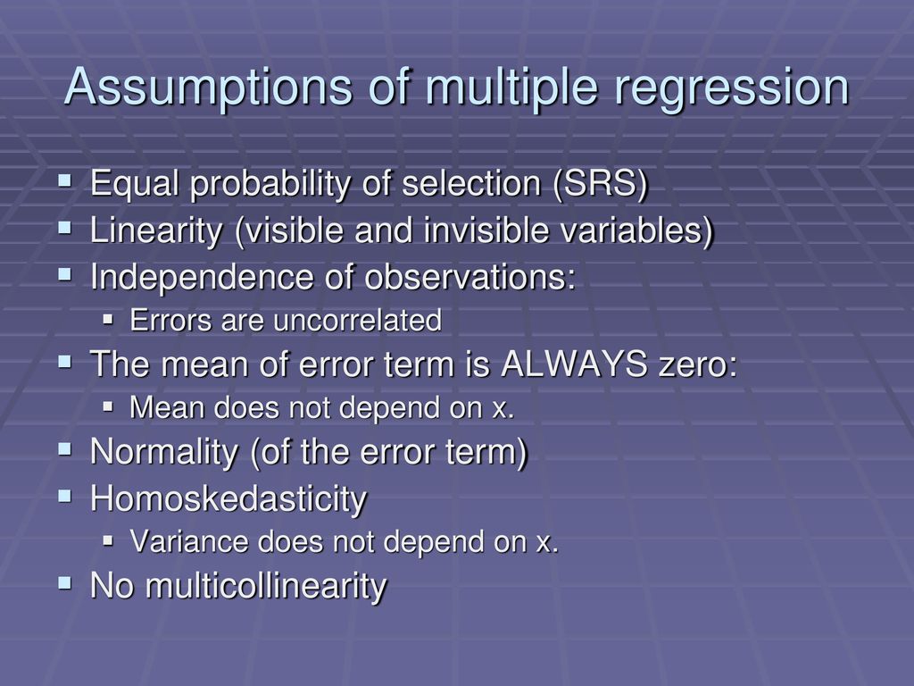 Regression assumptions of ols ppt download