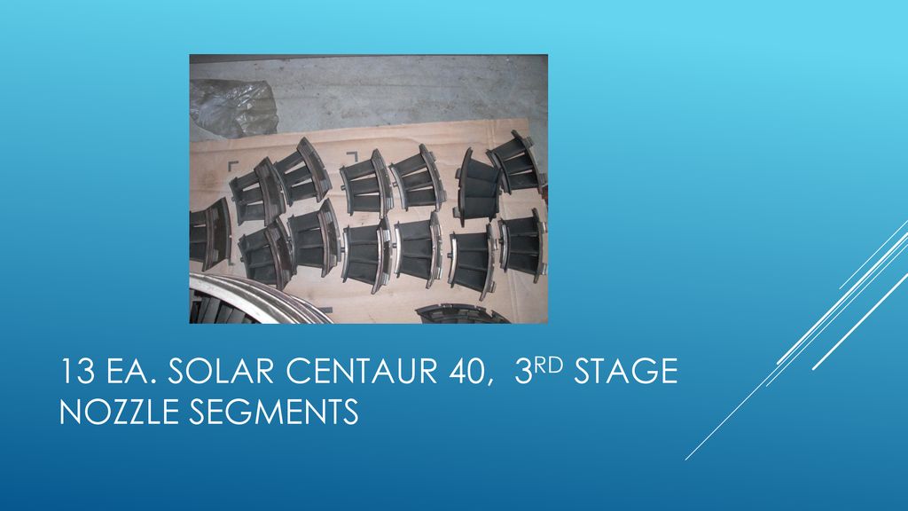 13 ea. Solar Centaur 40, 3rd stage nozzle segments