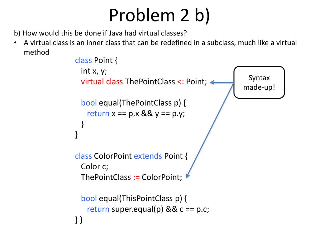 Eyvind W. Axelsen INF3110: Exercises Part 7 Types and Object ...