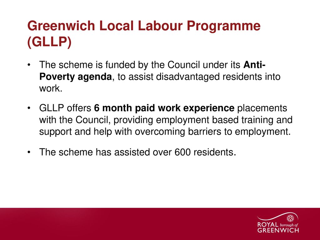 Greenwich Local Labour Programme (GLLP)