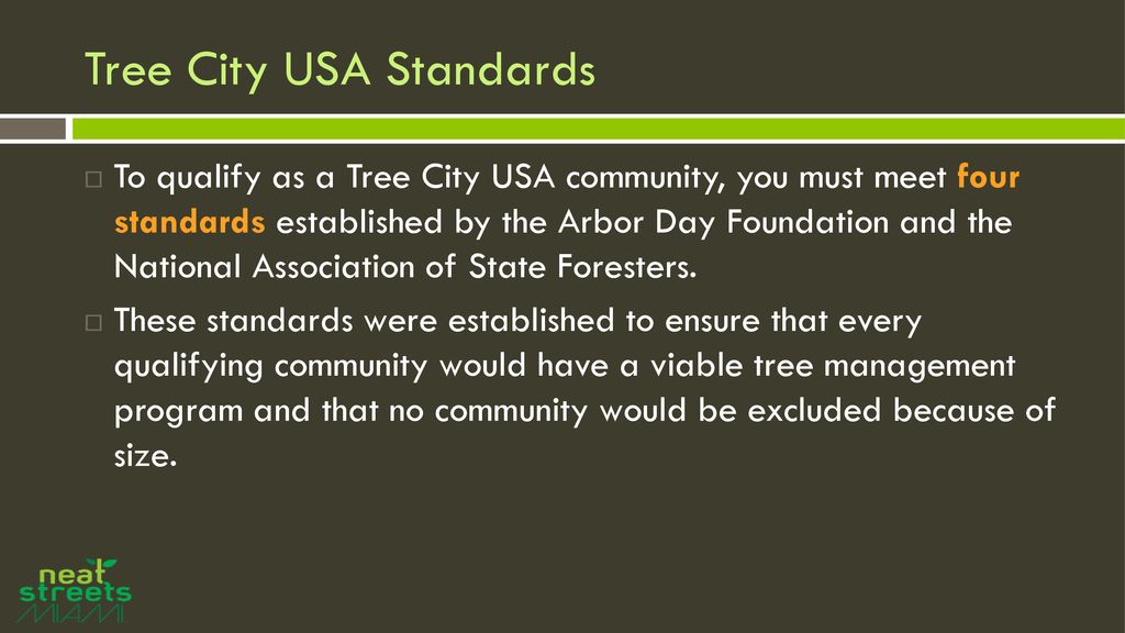 Tree City USA Standards