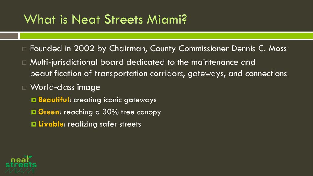 What is Neat Streets Miami