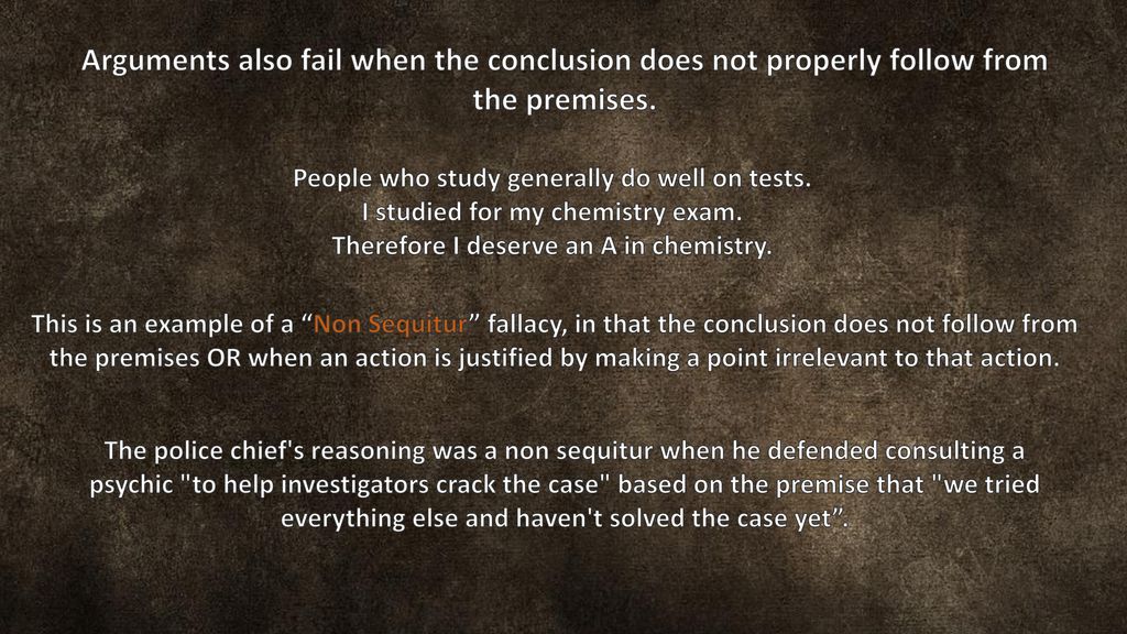 Terms to Know Argument: A conclusion together with the premises that