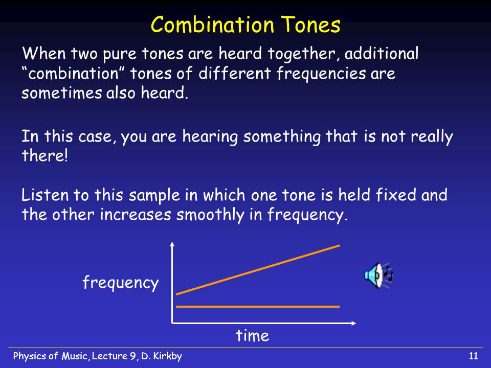 Lecture 9 Perception of combination tones Modes of hearing - ppt video  online download