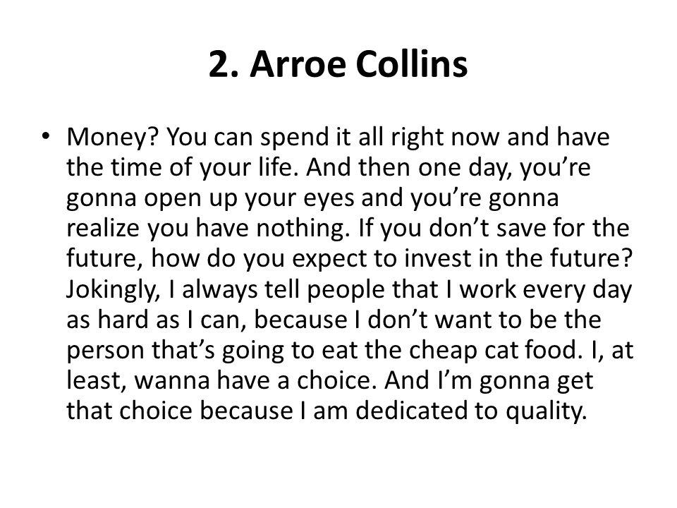 2. Arroe Collins