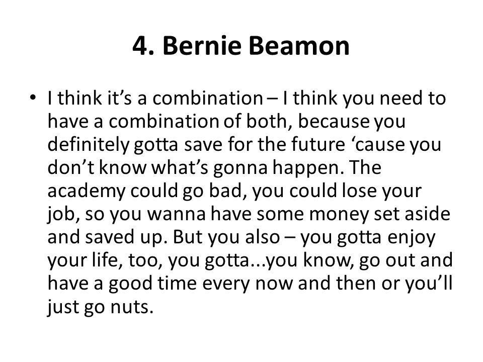 4. Bernie Beamon