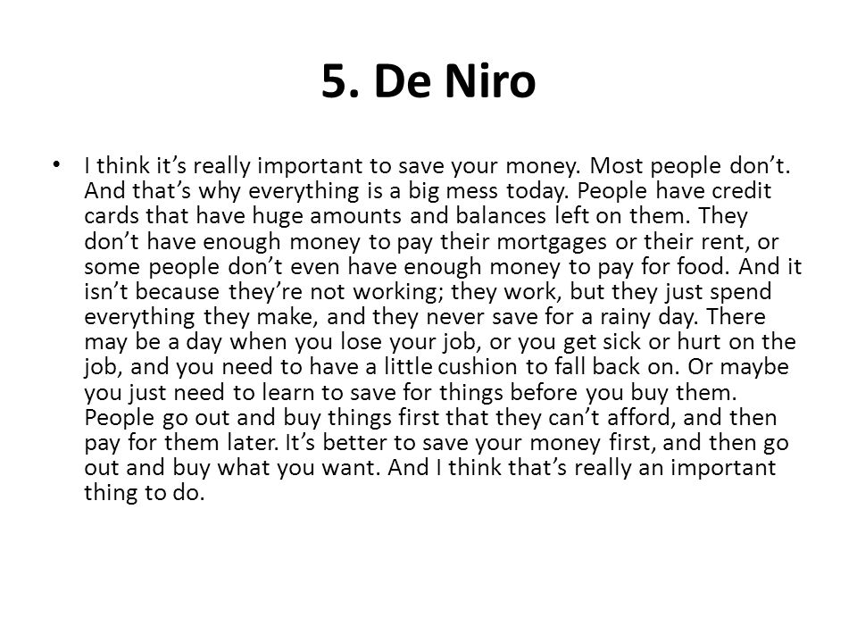 5. De Niro