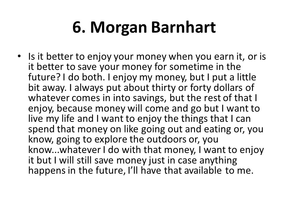 6. Morgan Barnhart