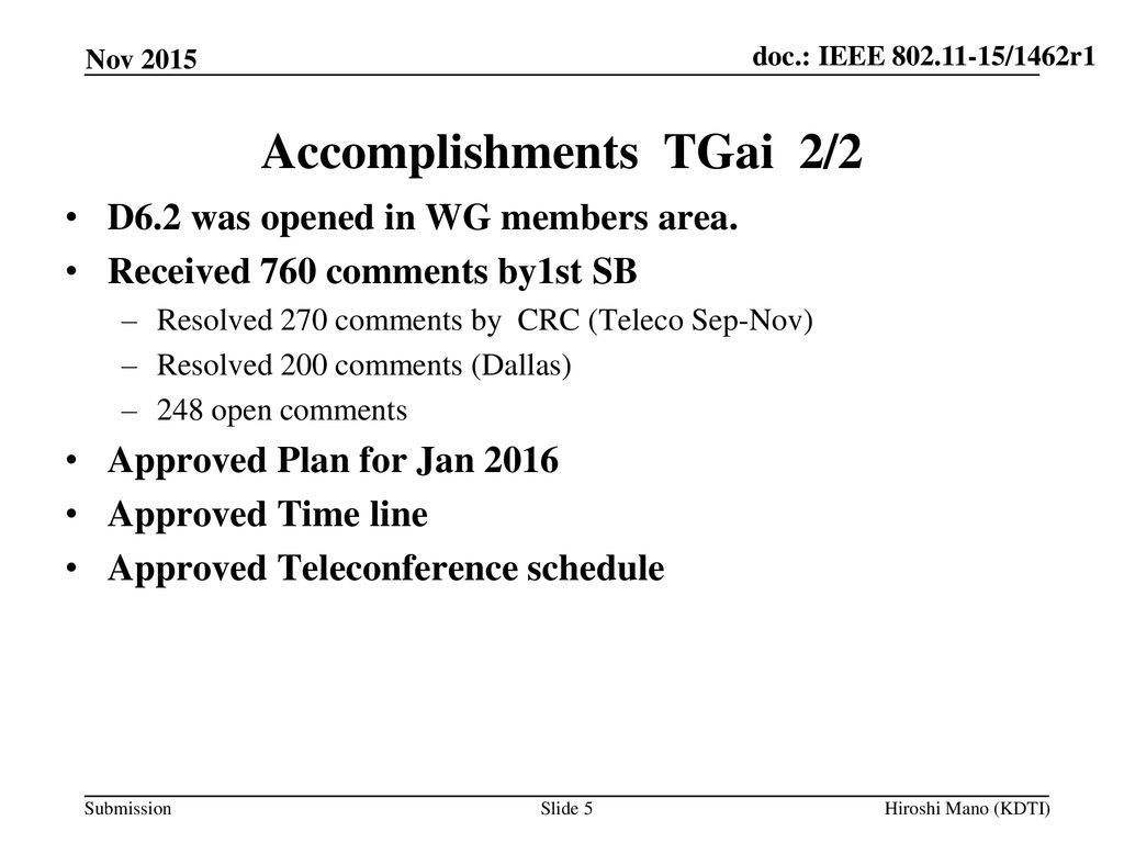 Accomplishments TGai 2/2
