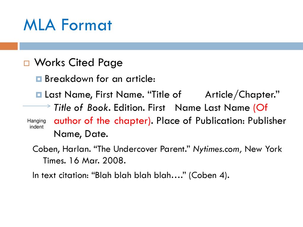 Mla Format Get Out A Piece Of Paper For Notes Ppt Download