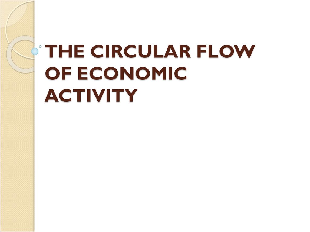 THE CIRCULAR FLOW OF ECONOMIC ACTIVITY - ppt download