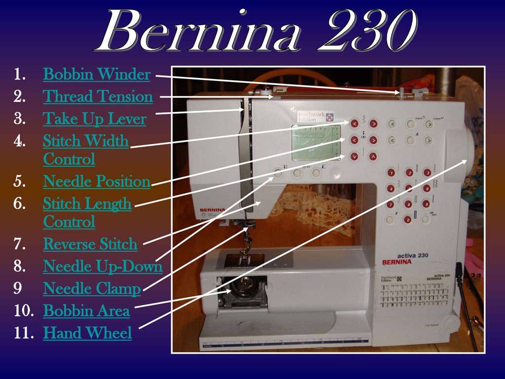 Bernina 230 Bernina 220 Bernina 135 Sewing Machines. - ppt download