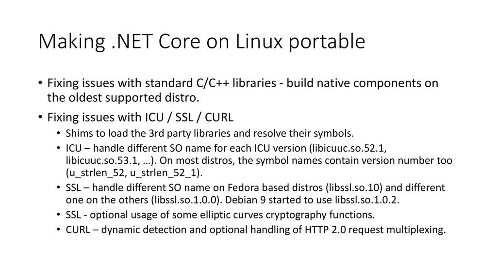 Portable net core on linux ppt download