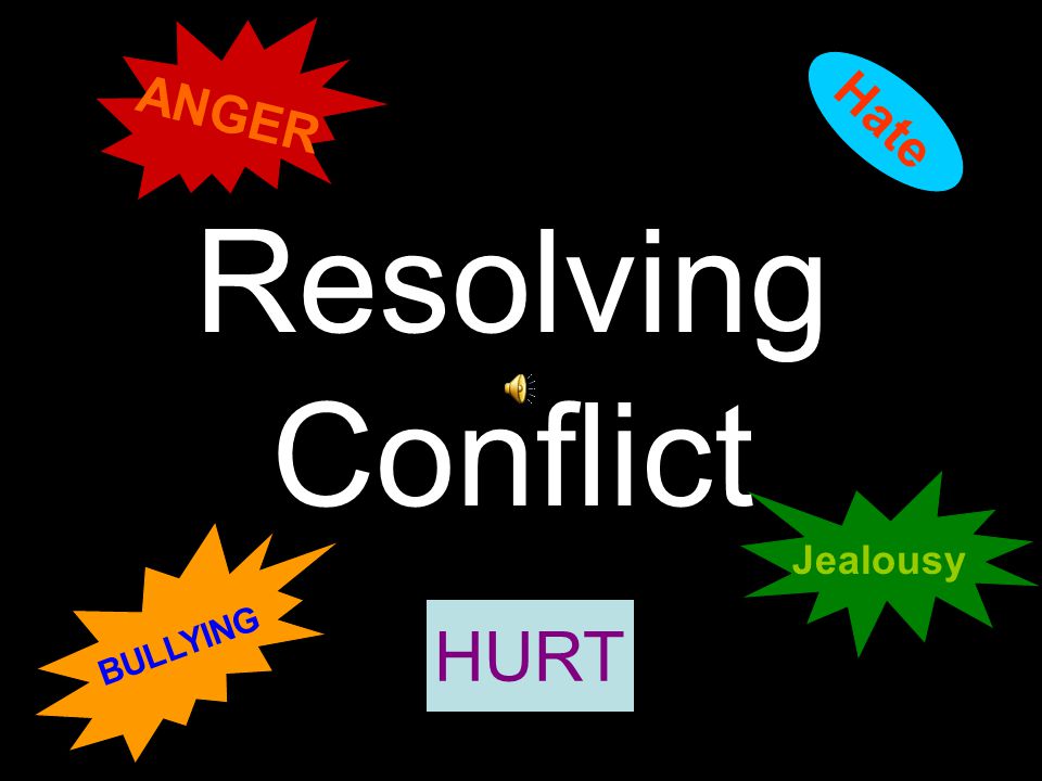 ANGER Hate Resolving Conflict Jealousy BULLYING HURT
