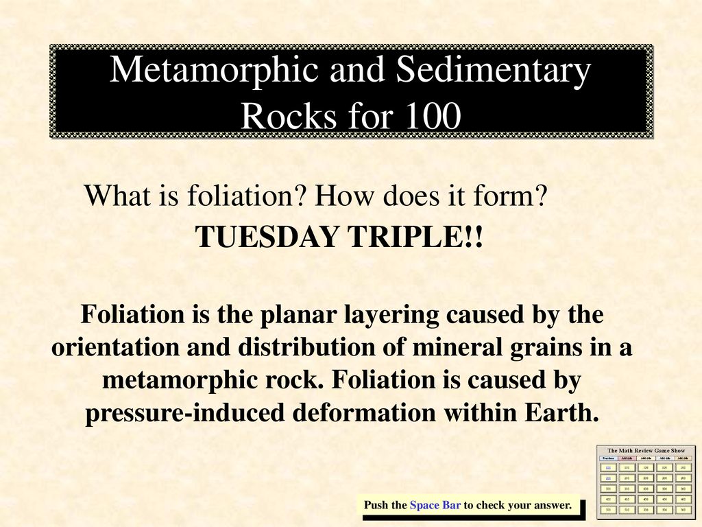 Metamorphic and Sedimentary Rocks for 100