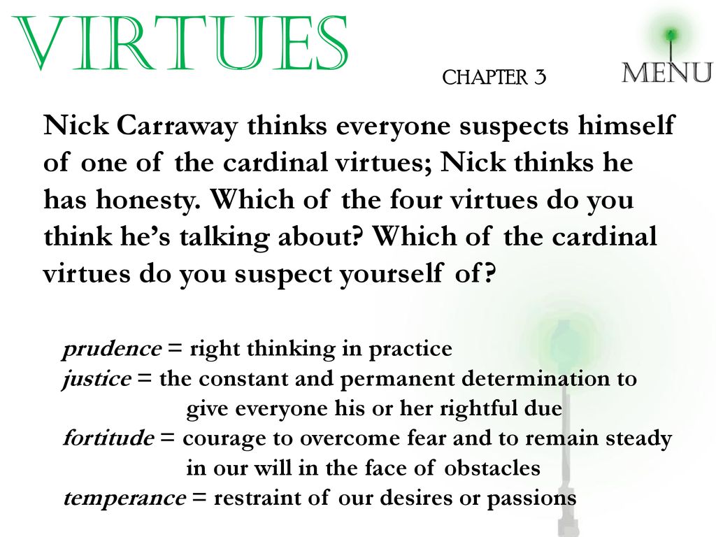 virtues CHAPTER 3.