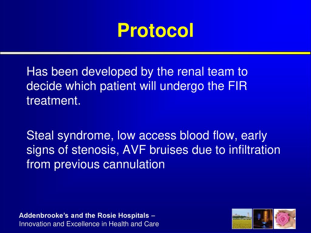 Infrared Therapy Treatment for Arterio Venous Fistula - ppt download