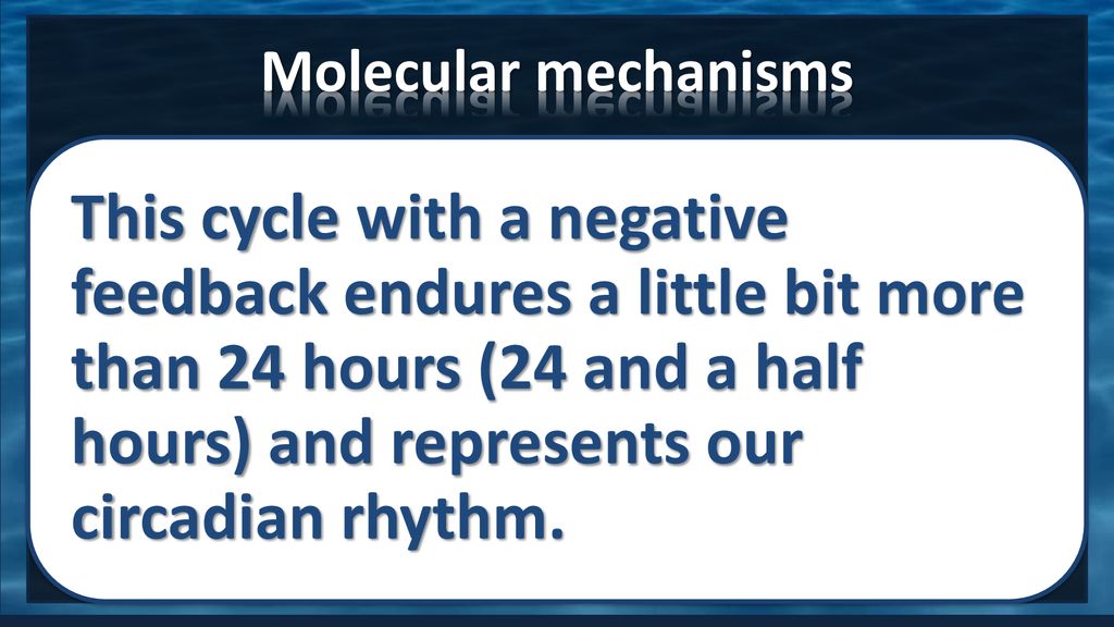 Molecular mechanisms