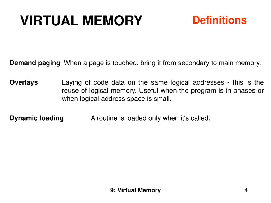 Operating systems virtual memory ppt download