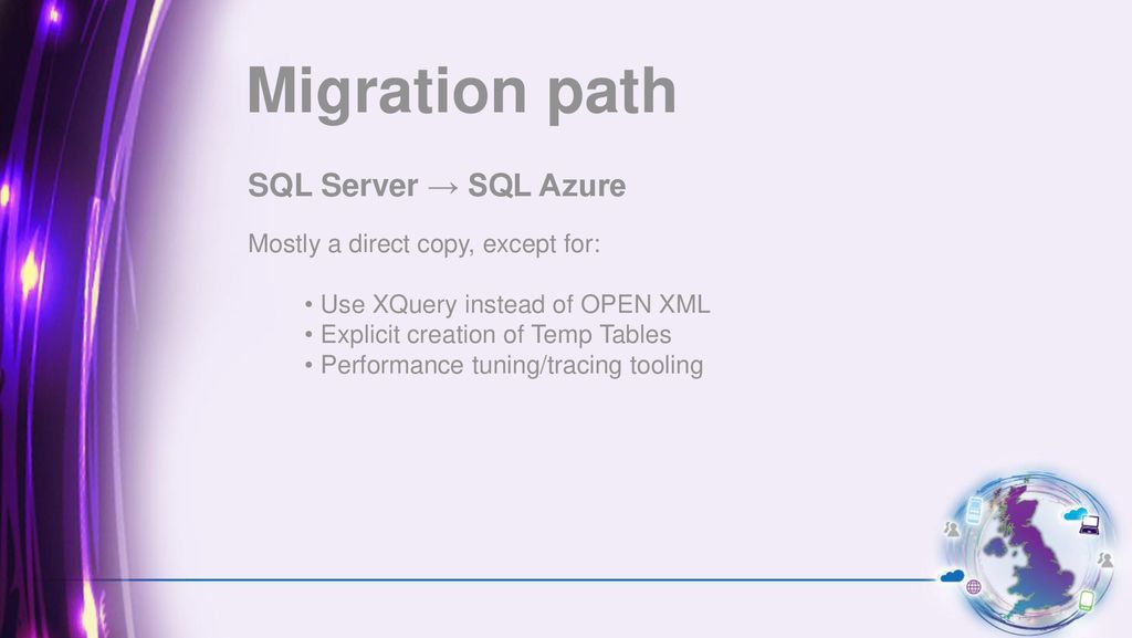 Migration path SQL Server → SQL Azure