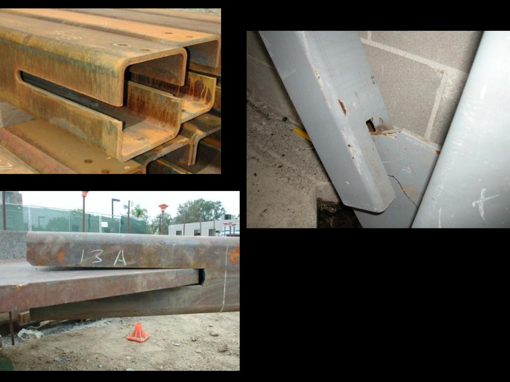 Some examples of slotted HSS brace connections to gusset plates.