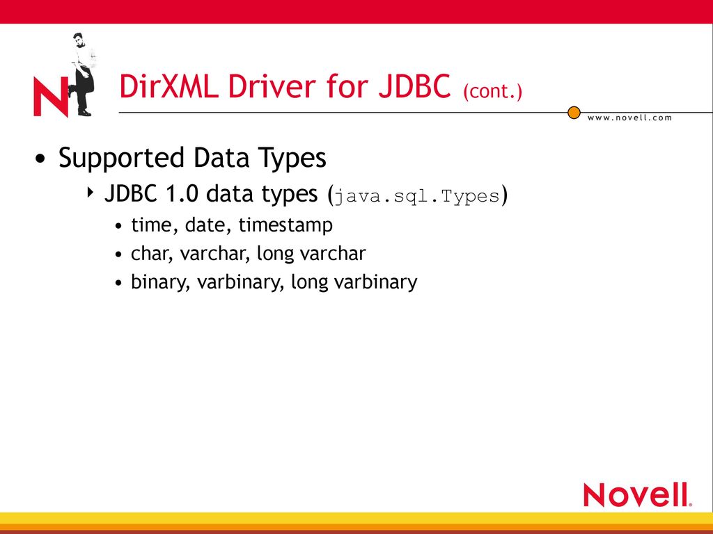 Configuring DirXML™ Drivers for JDBC, iPlanet, and Delimited Text - ppt ...