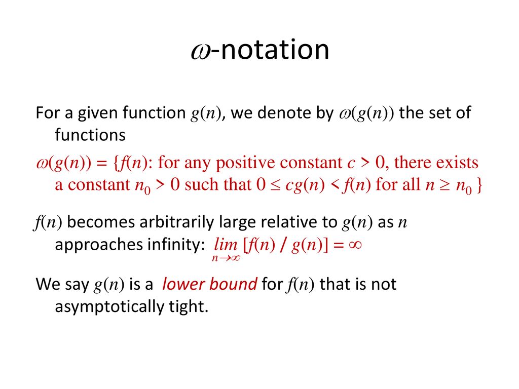 Asymptotic Notation Q O W O W Ppt Download