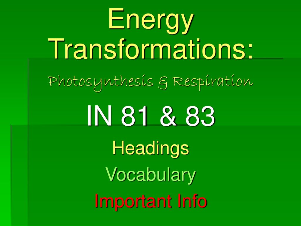 Energy transformations ppt download