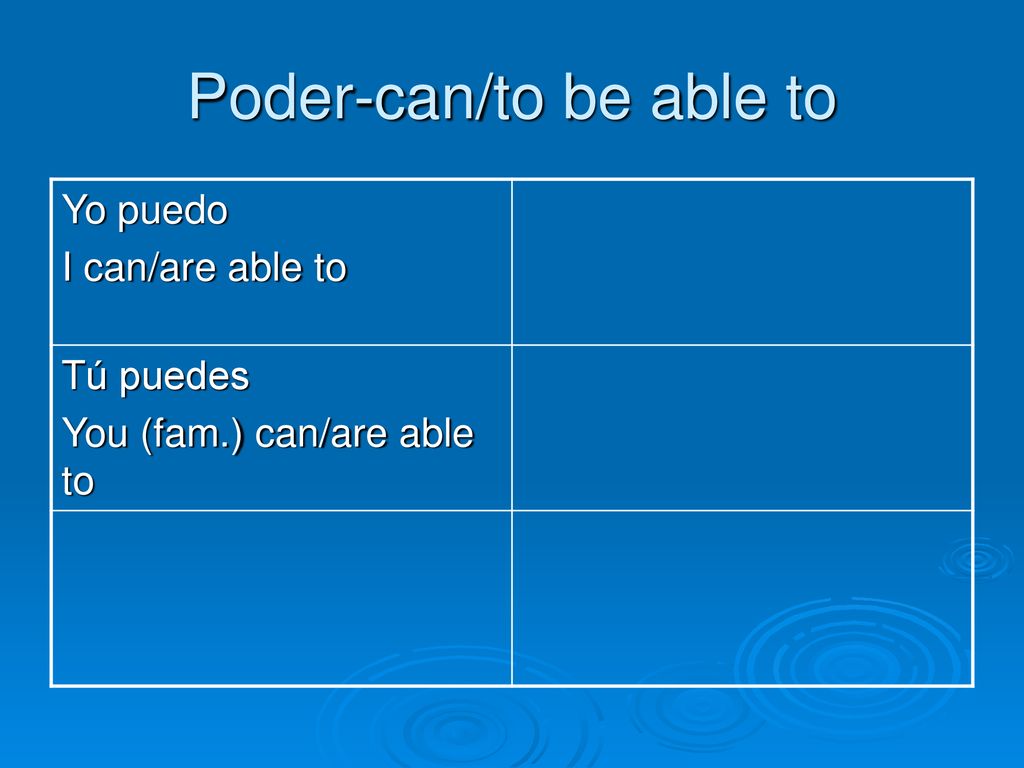 Conjugating Poder in the present tense - ppt download