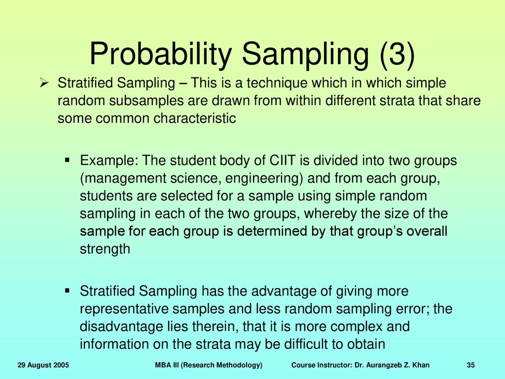 simple methodology sample