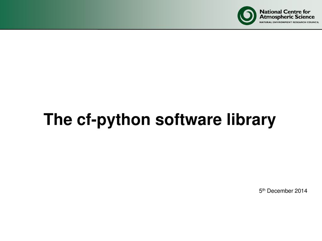 The cf-python software library - ppt download