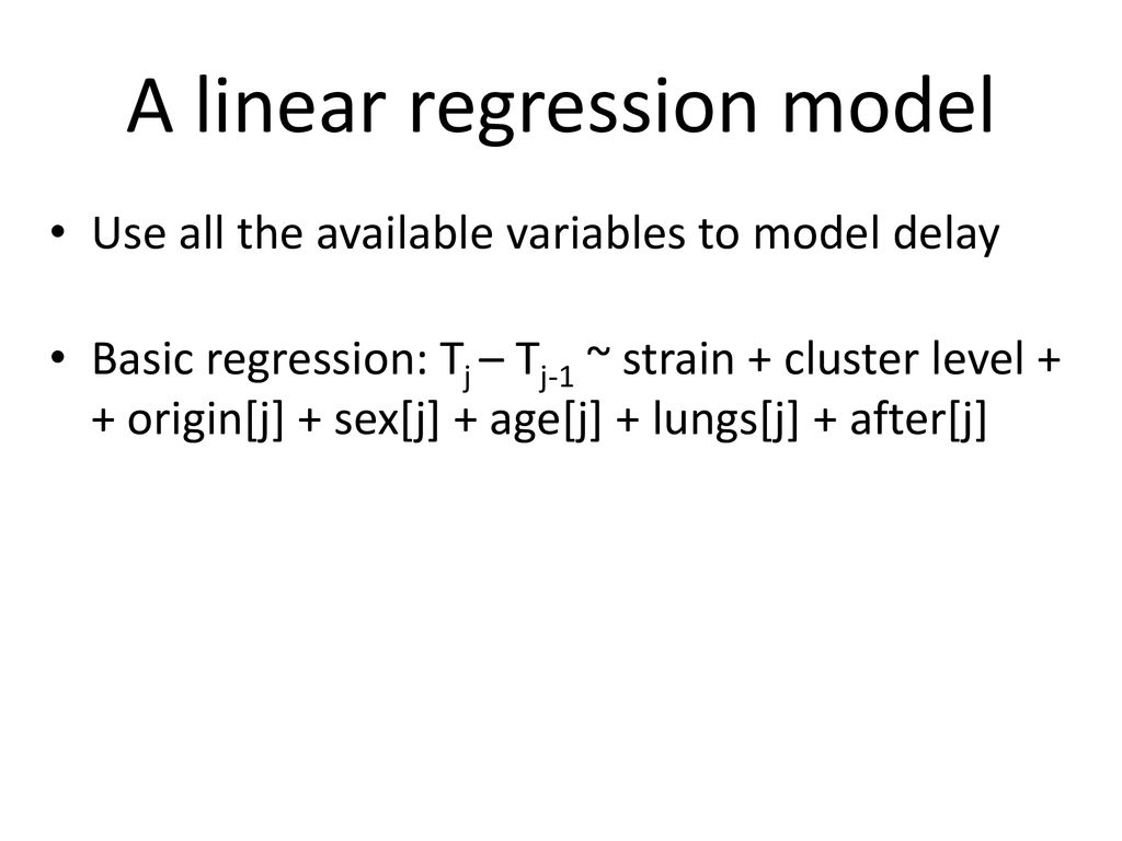 A linear regression model