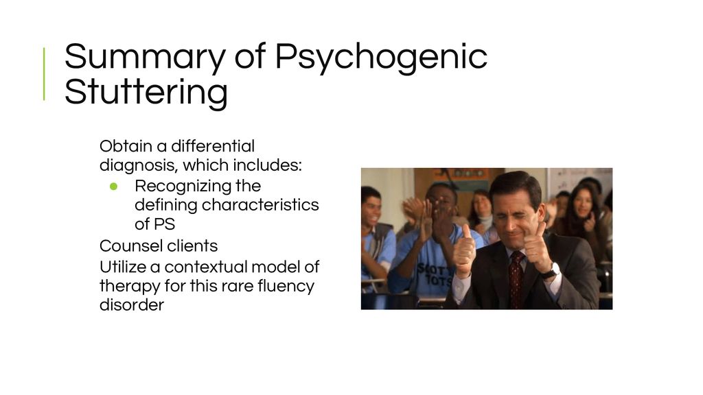 Summary of Psychogenic Stuttering